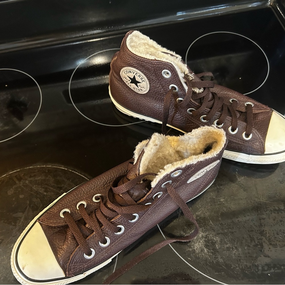 Converse Men's Brown High-Top Athletic Shoes - Picture 3 of 4